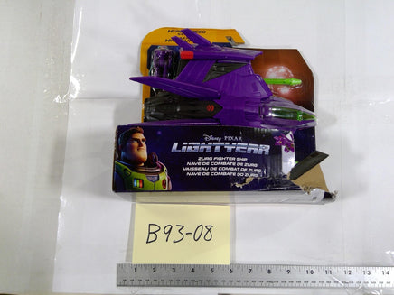 Disney Pixar Lightyear Zurg Hyperspeed Fighter Ship Figure Mattel Boxed Purple
