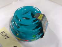 Petco Quirky Kitty Triple Chase Ball Track Cat Interactive Toy Teal Plastic