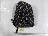 Disney Black 13" Girls Backpack Soft Case Adjustable Straps Disney 100 Print