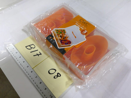CWC Halloween Snack Box Kids Lunch Container Orange BOO Bento Tray Plastic