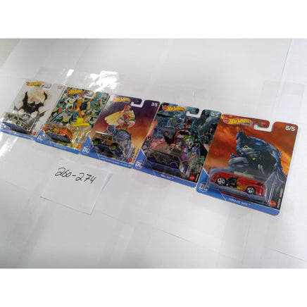 Hot Wheels Premium DC Batman Set Kids 1:64 Multicolor NEW Real Riders 5-Car Lot