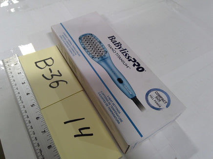 BaBylissPRO Nano Titanium Compact Thermal Paddle Brush 3 Heat Settings Blue New
