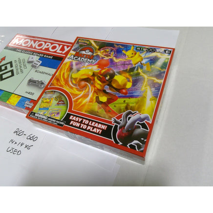 Hasbro Monopoly & Pokemon Battle Academy Board Game Bundle Kids Multi OPEN BOX