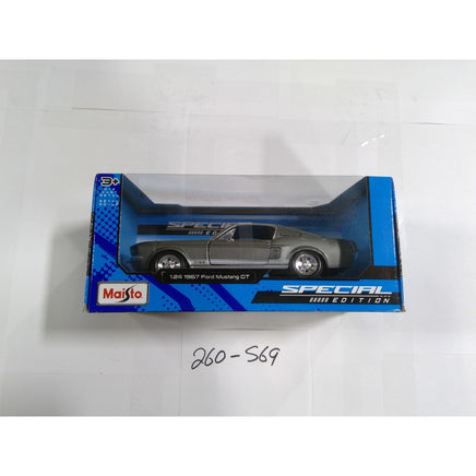 Maisto 1967 Ford Mustang GT 1:24 Scale Grey New Special Ed. Diecast Model Car