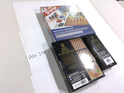 Mixed Lot Stratego Chess Checkers Dominoes Strategy Family Game Lot New Sealed