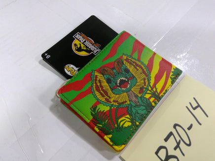 Jurassic Park Wallet Mens Bifold Multicolor Dilophosaurus Faux Leather Movie