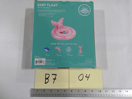SUNNYLIFE Pearl The Mermaid Baby Float 12-24 Months Infant Toddler Pink Pool
