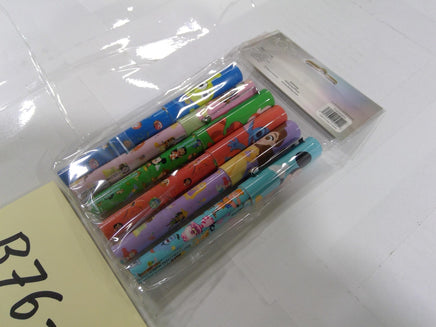 Disney 100 6 Pack Pens Kids Multicolor Character Print School Writing New