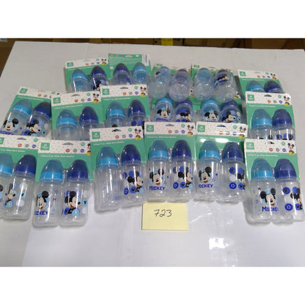 Disney Baby Mickey Mouse Bottles 2-Pack LOT 11oz Blue NEW Wide-Neck 6m+ BPA-Free