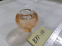 Room Essentials Orange Glass Table Vase Bulb Shape Striped Decorative Home Decor
