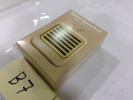 Retro Speaker Wireless Portable Beige 3W Micro USB Charging Cable New Box