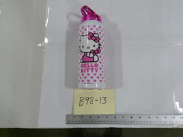 Sanrio Hello Kitty Kids Water Bottle Pink Hearts Aluminum Drink Cup With Lid