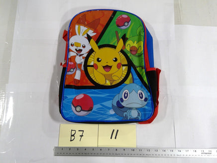 Pokemon Kids Backpack Multicolor Boys Girls School Bag Cartoon Print Pikachu