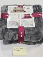 Koyo Plush Queen Blanket 180x220cm Gray Microfiber Polyester Soft Warm Throw