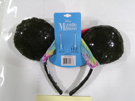 Minnie Mouse Headband Girls One Size Multicolor Sequin Ears Tie-Dye Disney New