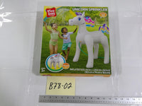 Play Day Unicorn Sprinkler Inflatable Kids Outdoor Water Toy Ages 3+ White New