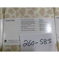 Room Essentials Sheet Set Twin XL Tan Pink Ikat Microfiber NEW 3pc Bedding
