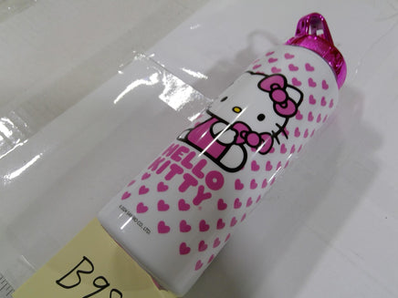 Sanrio Hello Kitty Kids Water Bottle Pink Hearts Aluminum Drink Cup With Lid