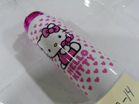 Sanrio Hello Kitty Kids Water Bottle Pink Hearts Plastic Drink Cup With Lid