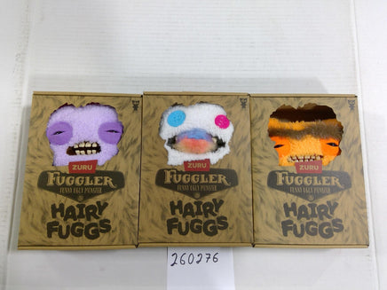 ZURU Fuggler Hairy Fuggs Funny Ugly Monster Plush Toy Small Multicolor Lot 3