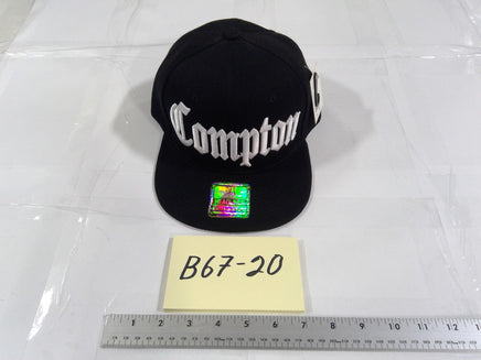 Compton Hat Cap Baseball Snapback Mens One Size Black Hip Hop Adjustable