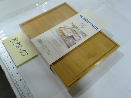 Brightroom Bamboo Divided Accessory Tray 2 Piece Jewelry Organizer Natural
