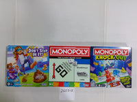 Hasbro Family Board Game Lot Monopoly Knock Out Don't Step In It New Sealed