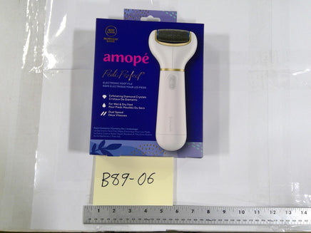Amope Pedi Perfect Electronic Foot File Wet Dry Dual Speed Waterproof White New