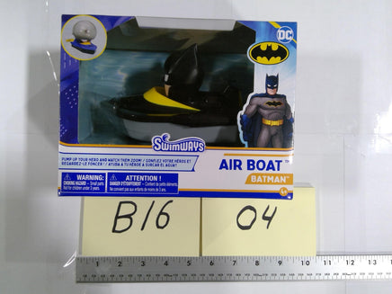 DC Batman SwimWays Air Boat Pool Toy Kids 4+ Bath Water Play Black New Toy