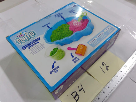Playfoam Pluffle Sensory Station Set Kids 3+ Bin Tools 2 Colors Green Pink New