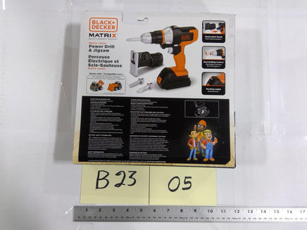 BLACK+DECKER Matrix Junior Power Drill & Jigsaw Kids Roleplay Toy 3+ Orange