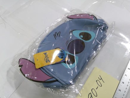 Disney Clutch Bag Womens Small Blue Stitch Face Zip Pouch Cartoon Lightweight