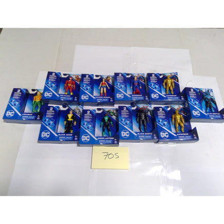 DC Comics Action Figure Lot 10pk 4in Superman Wonder Woman Flash NEW Spin Master
