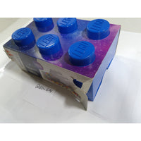 LEGO Storage Brick 6 Knobs Kids Blue Space Galaxy New Damaged Box 4000