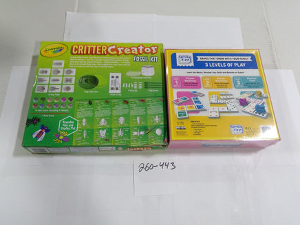 Crayola Buffalo Critter Creator Fossil Kit Dominoes Mexican Train Lot New Sealed