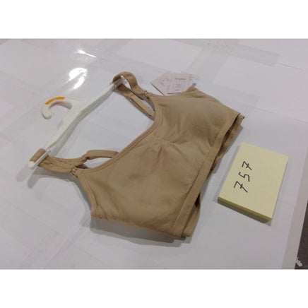 Auden Nursing Pumping Bra Women Medium Tan New Seamless Adjustable Straps