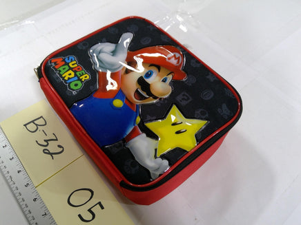 Super Mario Nintendo Lunch Bag Box Case Star Kids New Tags Red Glossy Front