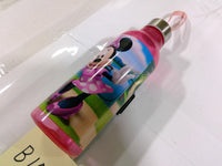 Disney Minnie Mouse Kids Water Bottle Pink Plastic Drink Cup With Lid Reusable