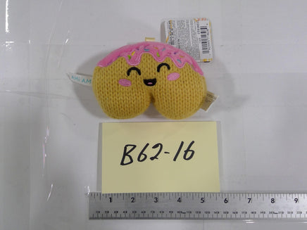 Ami Amis Plush Toy Mini Yellow Donut Dessert Knit Pink Frosting Sprinkles New