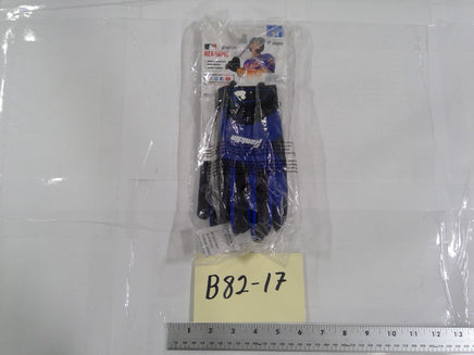 Franklin NEX-SKINZ Batting Gloves Mens Medium Blue Baseball Hook Loop Synthetic