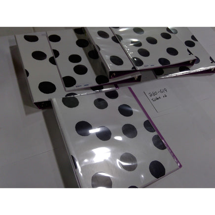Avery 1 Inch 3 Ring Binder Set 6 Pack Polka Dot White Purple Excellent