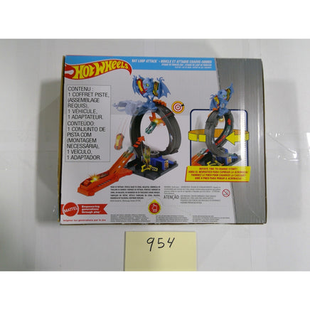 Hot Wheels City Bat Loop Attack Playset Kids New Blue Orange Track Set HKB89
