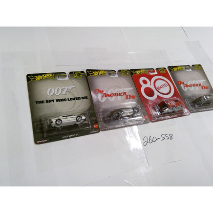 Hot Wheels Premium Pop Culture 007 James Bond Mattel 80th Anniversary Set of 4