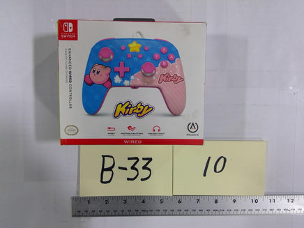 Nintendo Switch PowerA Kirby Enhanced Wired Controller 10ft USB Pink Blue Used