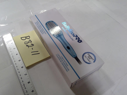 BaBylissPRO Nano Titanium Compact Thermal Paddle Brush 3 Heat Settings Blue New
