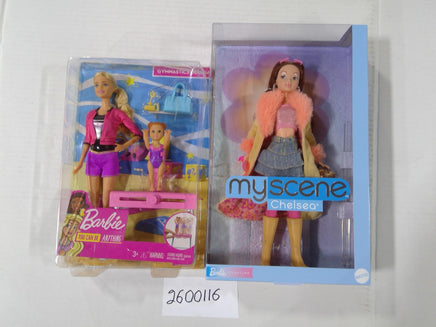 Barbie My Scene Chelsea Doll & Gymnastics Coach Playset Lot New Mattel