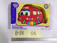 Itsy Tots My First Melody Bus Musical Toy 18m+ Red School Bus Toddler Sounds
