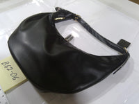 Shoulder Bag Womens Medium Black Faux Leather Hobo Purse Gold Hardware New