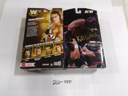 AEW Killswitch WWE Legends Shawn Michaels Figure Lot 2 Jazwares Mattel Black
