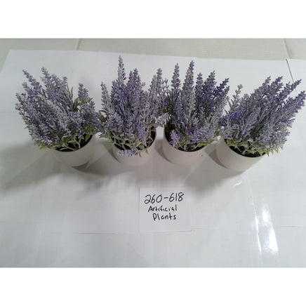 Unbranded Artificial Lavender Plants Set of 4 Purple White Pots Excellent Decor